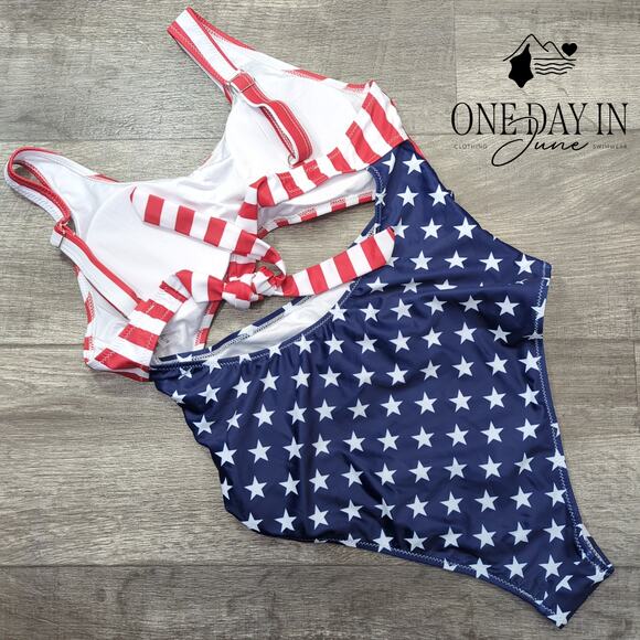 Vimpunec Cut Out Tie Back One Piece Swimsuit Size M - Picture 5 of 5